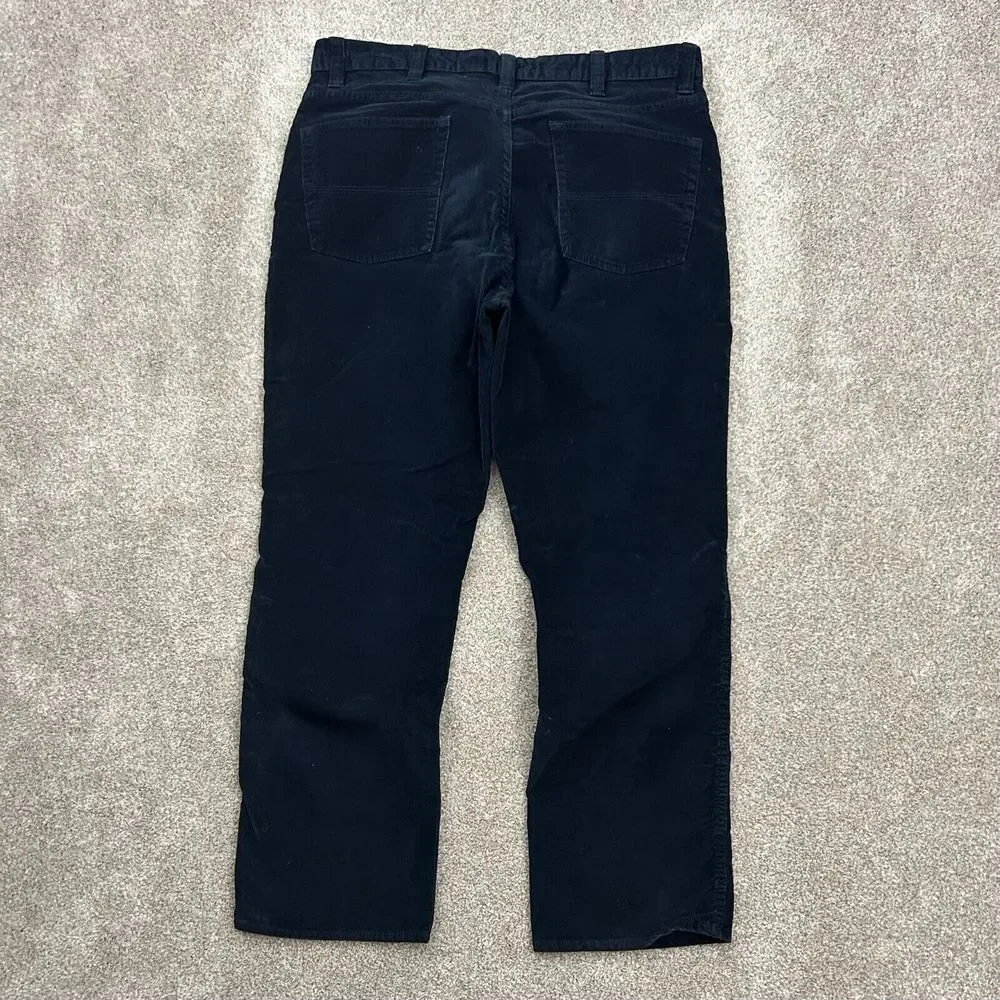 L.L Bean Corduroy Chino‎ Pants Men's Size 36x29 Blue Standard Fit Cotton Casual